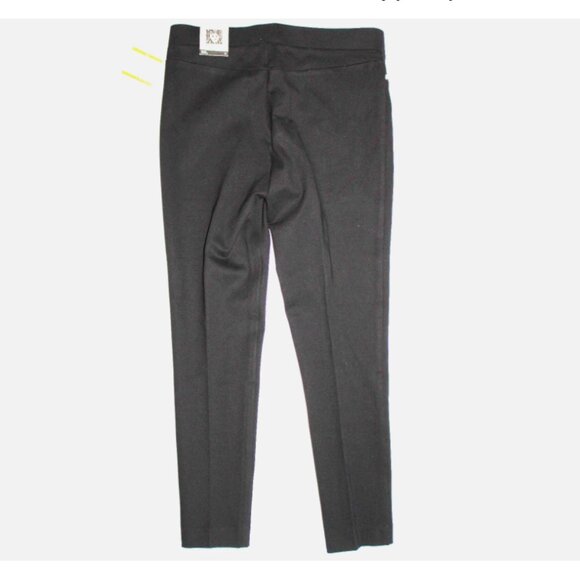 Anne Klein Black Slim Ankle Pants Sz S Stretch Waist Faux Front Fly Pockets NWT - Picture 4 of 6